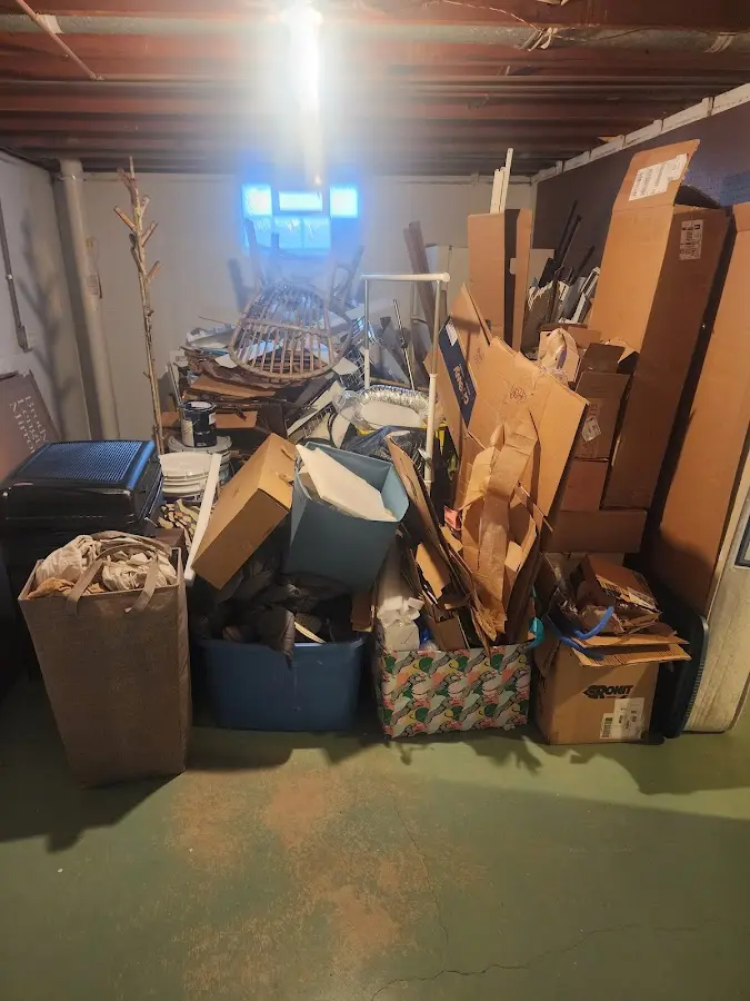 Roll-off dumpster container at job site for 20 Yard Dumpster Rental in Athens